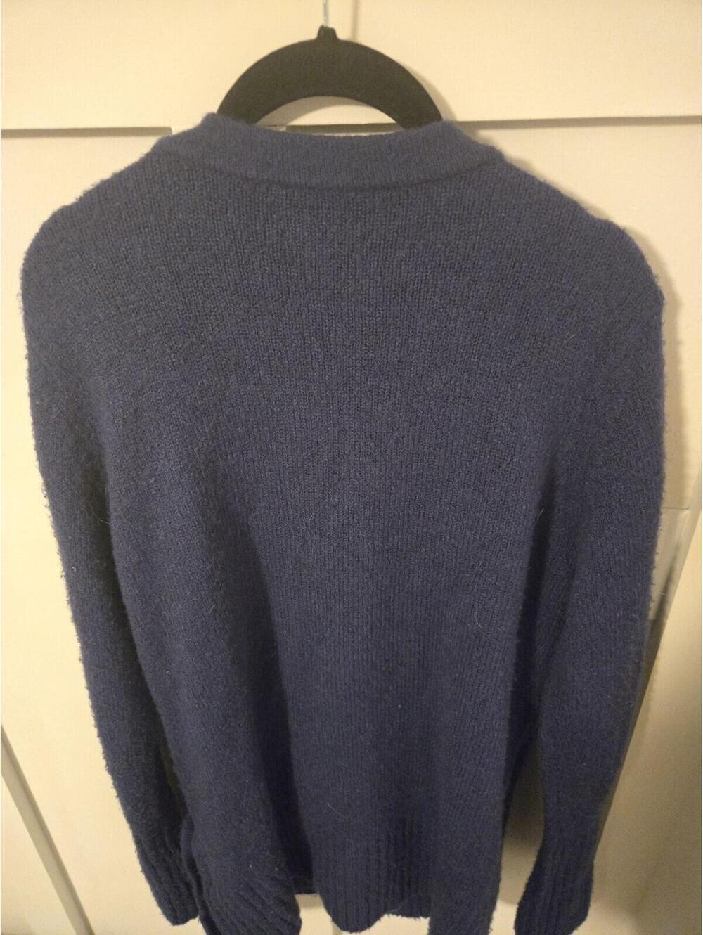 UGG Women's Navy Blue Wrap Cardigan Sweater Size Medium - Picture 3 of 5